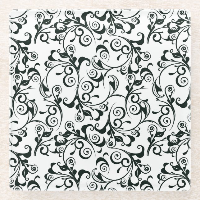 Posavasos De Vidrio Damasco (Anverso)