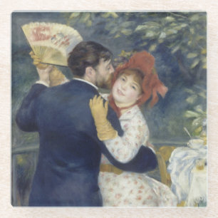 Posavasos De Vidrio Danza del campo - Pintura impresionista de renoir