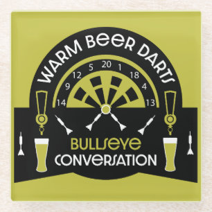 Posavasos De Vidrio Dardos de pub clásicos