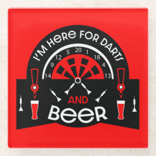 Posavasos De Vidrio Dardos de pub clásicos
