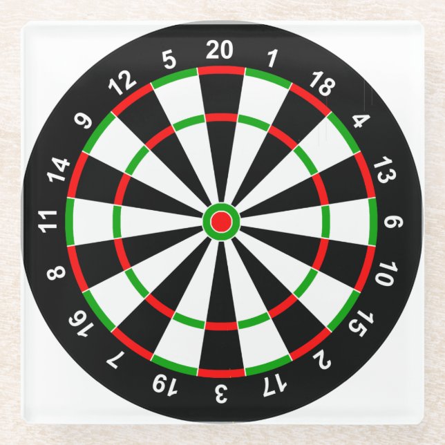 Posavasos De Vidrio Dartboard (Anverso)