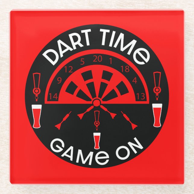 Posavasos De Vidrio Dartboard Game Gift (Anverso)