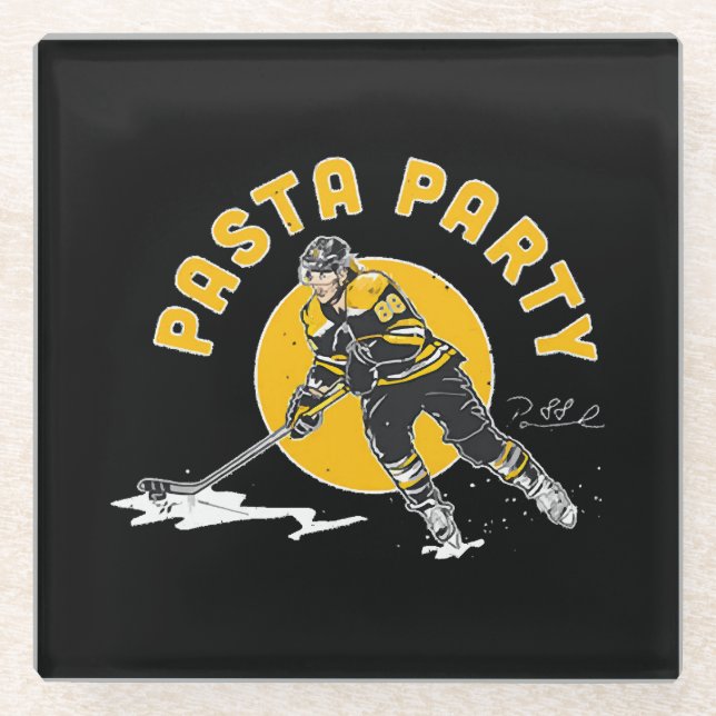 Posavasos De Vidrio David Pastrnak (Anverso)