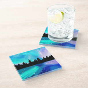 Posavasos De Vidrio Daybreak Reflections Glass Coaster