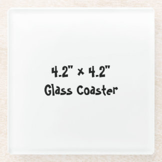 Posavasos de vidrio de 4,2" x 4,2"