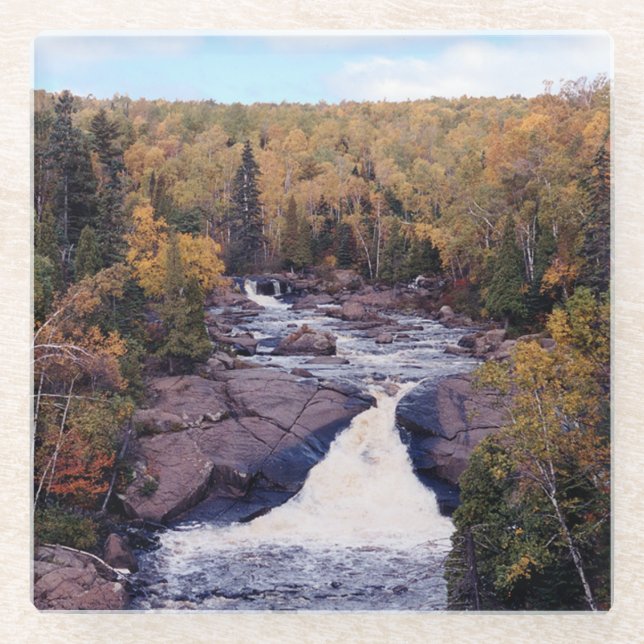 Posavasos de vidrio de Beaver River Falls (Anverso)
