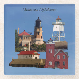 Posavasos de vidrio de Faros de Minnesota
