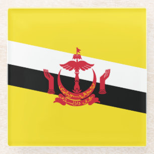 Posavasos de vidrio de la bandera patriótica de Br