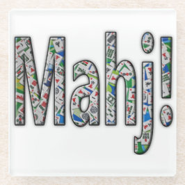 Posavasos de vidrio de Mahjong - Mahj!