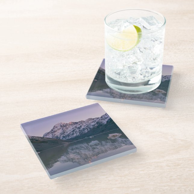 Posavasos de vidrio de Mount Cook, Nueva Zelanda (Angular)