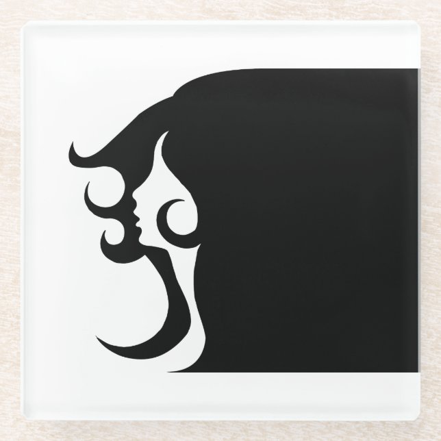 Posavasos De Vidrio Deco Mod Woman Coaster (Anverso)