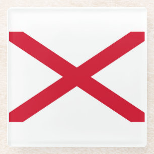 Posavasos De Vidrio Decoración de diseño de la bandera del estado de A