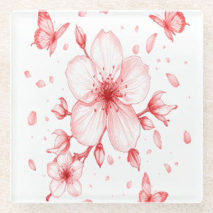 Posavasos De Vidrio Decoración de la mesa inspirada en el florecimient