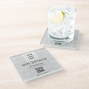 Posavasos De Vidrio Decoración del área de trabajo de detalles de WIFI