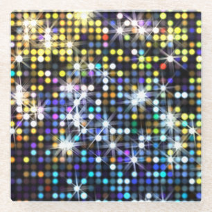 Posavasos De Vidrio Decoración luminosa: glamour abstracto