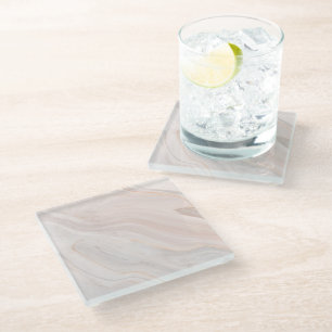 Posavasos de vidrio decorativo con acabado en márm