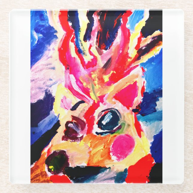 Posavasos De Vidrio Deer winter joy (Anverso)