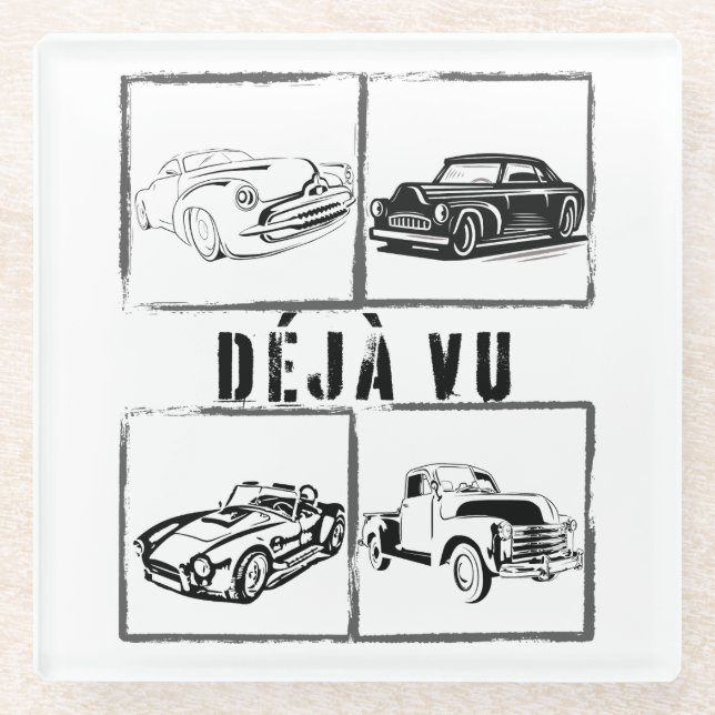 Posavasos De Vidrio Déjà vu.w (Anverso)