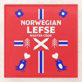 Posavasos De Vidrio Delantal de Pan Plano Lefse Noruego
