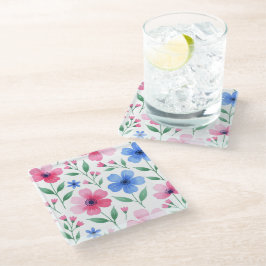 Posavasos De Vidrio Delicia de Flor de Rosa