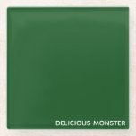 Posavasos De Vidrio Delicioso nombre de color verde Monster<br><div class="desc">Delicioso nombre de color verde Monster</div>