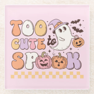 Posavasos De Vidrio Demasiado lindo para hablar Halloween