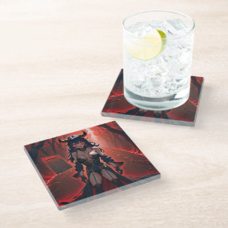 Posavasos De Vidrio Demonio con Contacto en Encrucijada, Anime Demonio