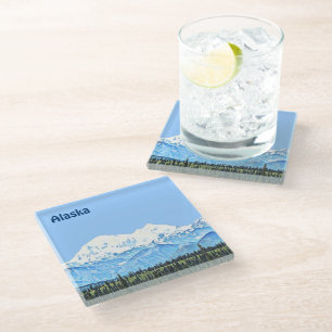 Posavasos De Vidrio Denali (Monte McKinley)