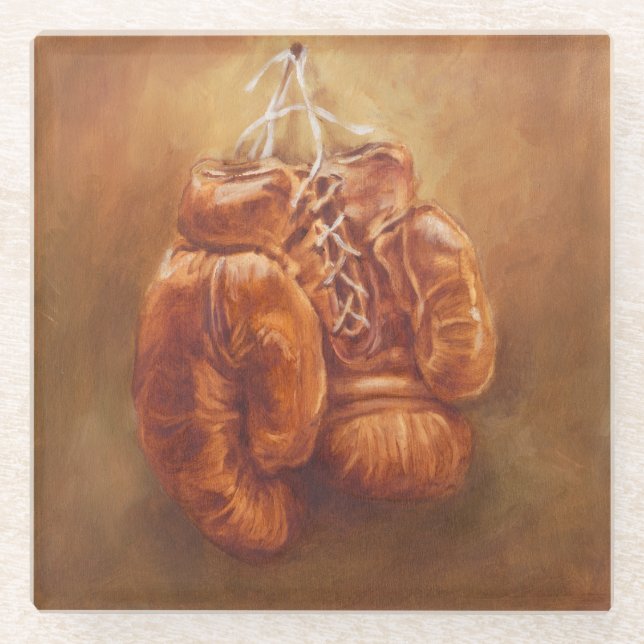 Posavasos De Vidrio Deporte ruso | Glove de boxeo (Anverso)