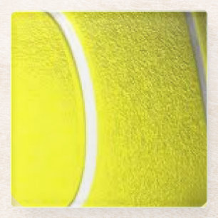 Posavasos De Vidrio Deportes de pelota de tenis individual