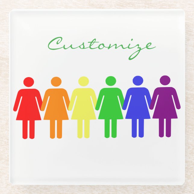 Posavasos De Vidrio derechos de las mujeres LGBTQIA Thunder_Cove (Anverso)