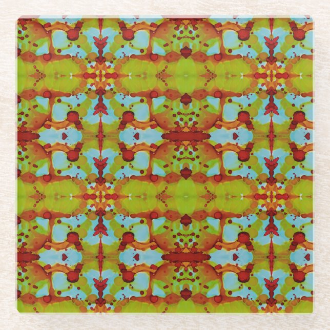 Posavasos De Vidrio Derrame de atardecer (Anverso)