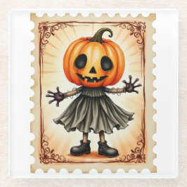 Posavasos De Vidrio Desfile de calabazas: El trampolín de cosecha