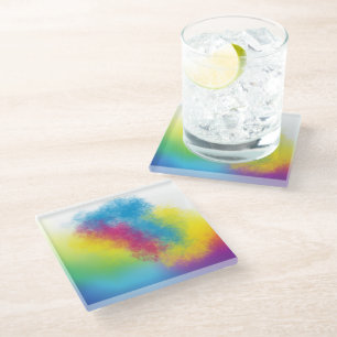 Posavasos De Vidrio destello de color
