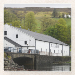 Posavasos De Vidrio Destilería de whisky talisker en Skye, Escocia