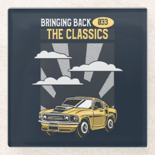 Posavasos De Vidrio Devolver el coche clásico del músculo retro