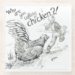 Posavasos De Vidrio Día 5 de octubre de 2018 - Chicken Chase