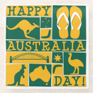 Posavasos De Vidrio Día de Australia