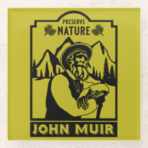 Posavasos De Vidrio Día de John Muir