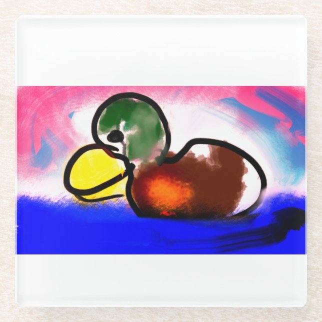 Posavasos De Vidrio Día del padre feliz (Anverso)