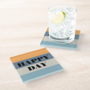Posavasos De Vidrio Día Feliz