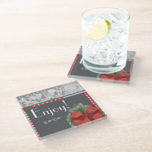 POSAVASOS DE VIDRIO DÍA FESTIVO