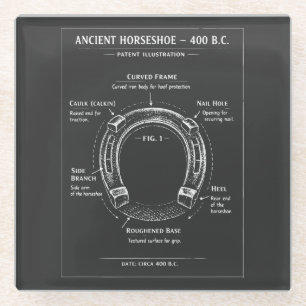 Posavasos De Vidrio Diagrama de herradura antigua