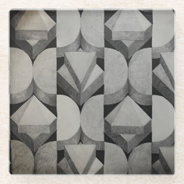 Posavasos De Vidrio Dibujo abstracto de la escayola