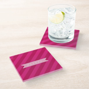 Posavasos De Vidrio Dibujo Personalizado Divertido Lindo Moderno Raya 