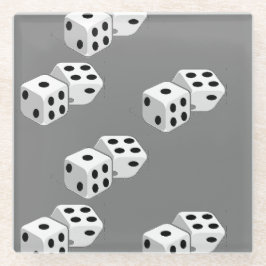 Posavasos De Vidrio Dices en gris