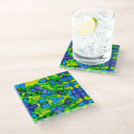 Posavasos De Vidrio Dicha Esmeralda