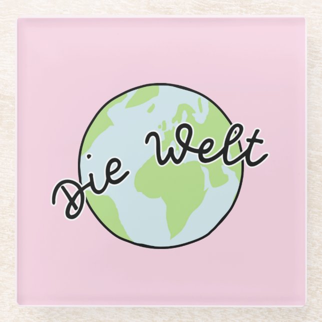 Posavasos De Vidrio Die Welt (Anverso)