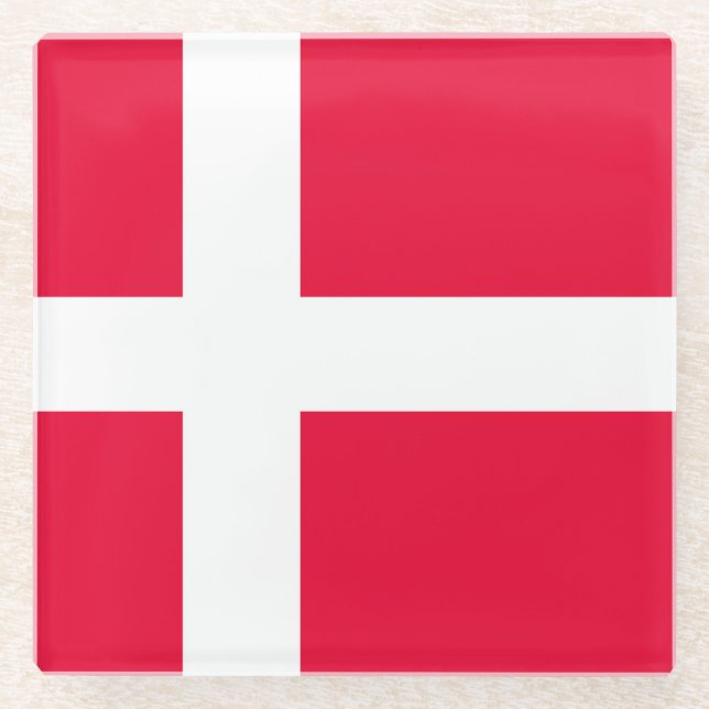 Posavasos De Vidrio Dinamarca (Anverso)