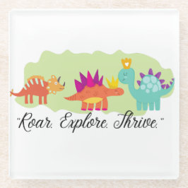 Posavasos De Vidrio Dinosaurio